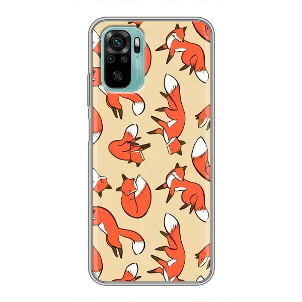 Чехол с принтом «Лисички» для Xiaomi Redmi Note 10 Чехол с принтом «Лисички» для Xiaomi Redmi Note 10