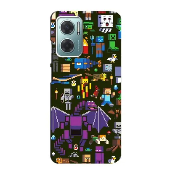 Чохол з принтом «Колаж Майнкрафт» для Xiaomi Redmi Note 11E