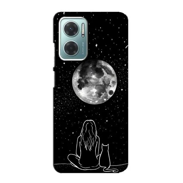 Чехол с принтом «Девушка с котом» для Xiaomi Redmi Note 11E Чехол с принтом «Девушка с котом» для Xiaomi Redmi Note 11E