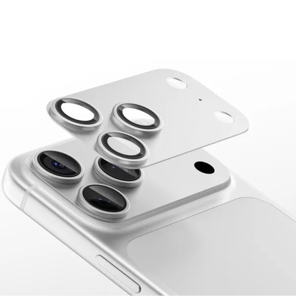 Защитное стекло BlueO Metal Block на камеру для Apple iPhone 18 Pro Max (6.9") — Серебряный — фото 3