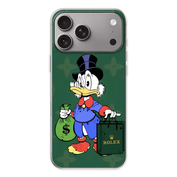 Чехол с принтом «Богатая Утка» для Apple iPhone 18 Pro Max Чехол с принтом «Богатая Утка» для Apple iPhone 18 Pro Max