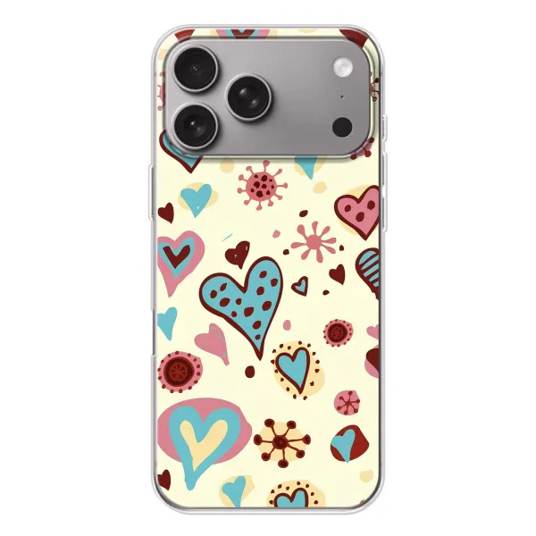 Чехол с принтом «Сердечки» для Apple iPhone 18 Pro Max Чехол с принтом «Сердечки» для Apple iPhone 18 Pro Max