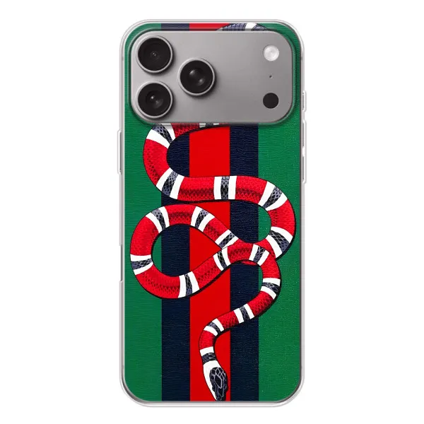 Чехол с принтом «Gucci змия» для Apple iPhone 18 Pro Max