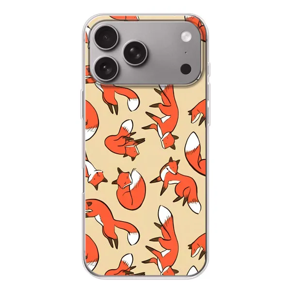 Чохол з принтом «Лисички» для Apple iPhone 18 Pro Max