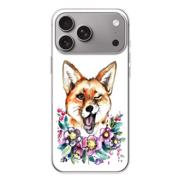Чохол з принтом «Весела лисичка» для Apple iPhone 18 Pro Max