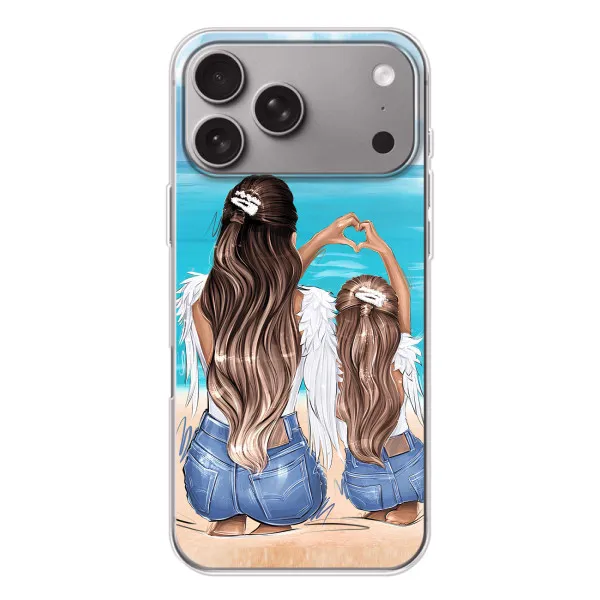 Чохол з принтом «Мама з донькою» для Apple iPhone 18 Pro Max Чохол з принтом «Мама з донькою» для Apple iPhone 18 Pro Max