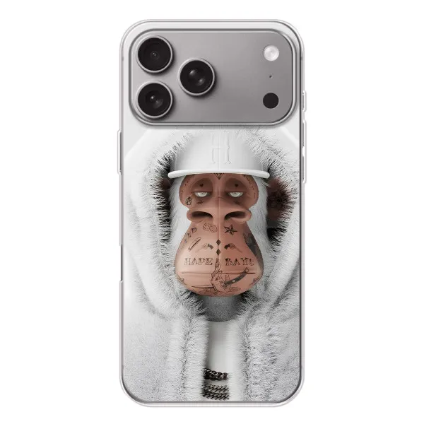 Чохол з принтом «мавпа NFT в тату» для Apple iPhone 18 Pro Max Чохол з принтом «мавпа NFT в тату» для Apple iPhone 18 Pro Max