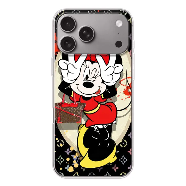 Чехол с принтом «Минни peace» для Apple iPhone 18 Pro Max