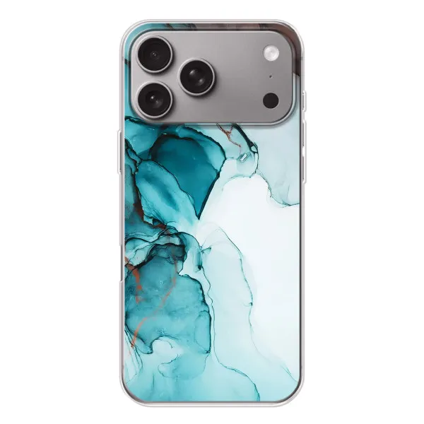 Чехол с принтом «Бирюзовый мрамор» для Apple iPhone 18 Pro Max