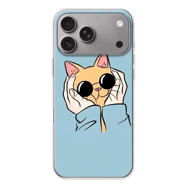 Чохол з принтом «Котик в окулярах» для Apple iPhone 18 Pro Max Чохол з принтом «Котик в окулярах» для Apple iPhone 18 Pro Max