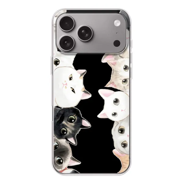 Чохол з принтом «Погляд котиків» для Apple iPhone 18 Pro Max Чохол з принтом «Погляд котиків» для Apple iPhone 18 Pro Max