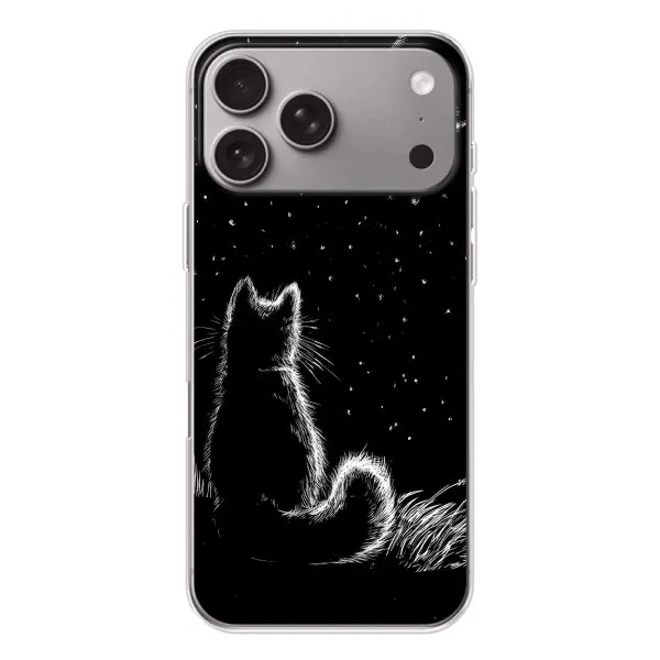 Чехол с принтом «Котик и луна» для Apple iPhone 18 Pro Max