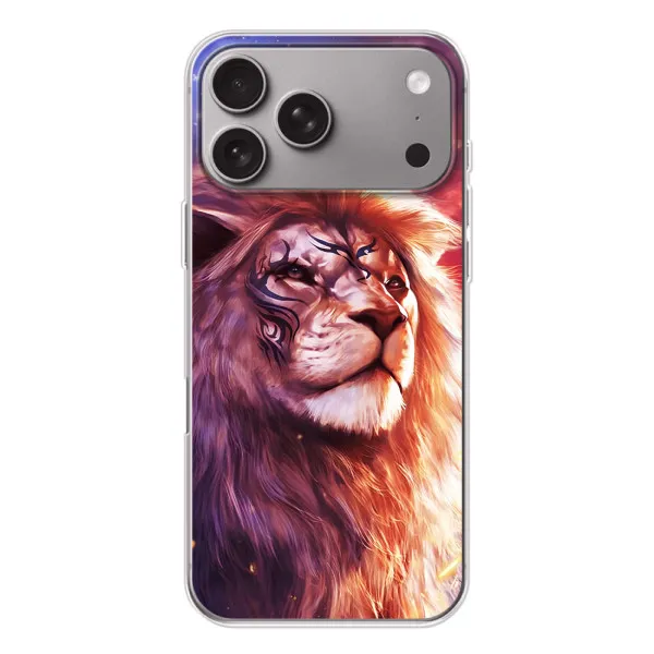 Чехол с принтом «Красочный Лев» для Apple iPhone 18 Pro Max