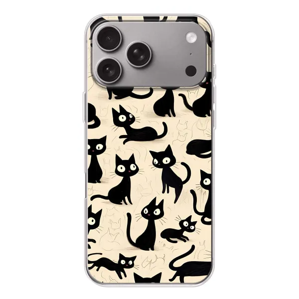 Чохол з принтом «Чорні коти» для Apple iPhone 18 Pro Max Чохол з принтом «Чорні коти» для Apple iPhone 18 Pro Max