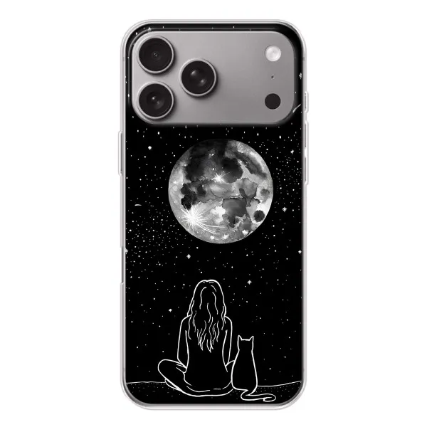 Чохол з принтом «Дівчина з котом» для Apple iPhone 18 Pro Max Чохол з принтом «Дівчина з котом» для Apple iPhone 18 Pro Max