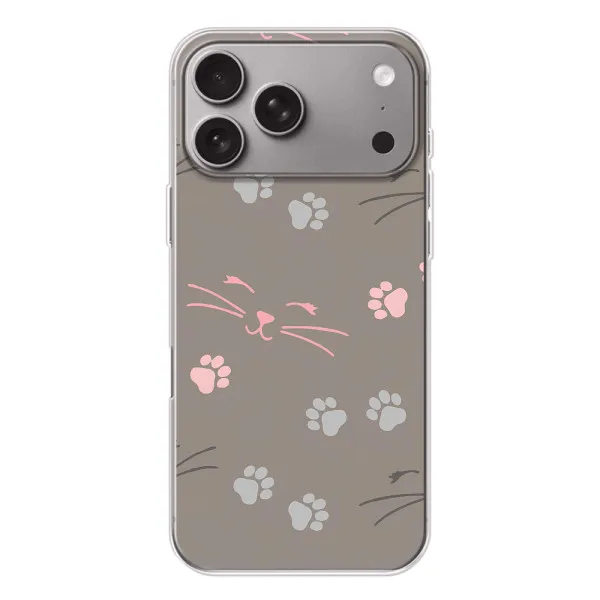 Чохол з принтом «Лапи і вуса» для Apple iPhone 18 Pro Max Чохол з принтом «Лапи і вуса» для Apple iPhone 18 Pro Max