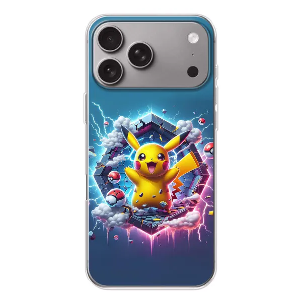 Чехол с принтом «Лого Пикачу» для Apple iPhone 18 Pro Max