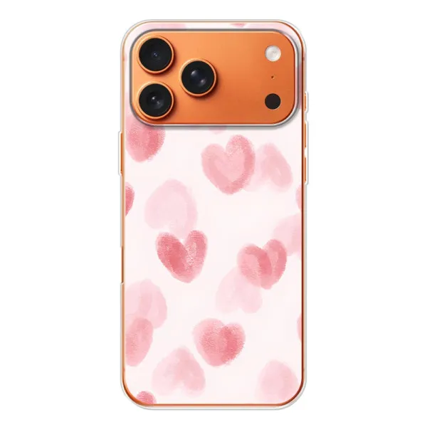 Чохол з принтом «Рожеві сердечки» для Apple iPhone 18 Pro Max