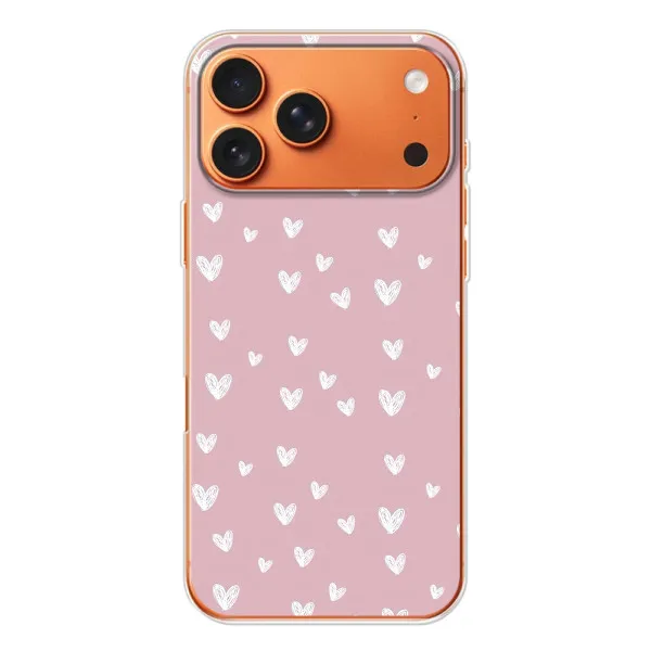 Чохол з принтом «Сердечки на рожевому» для Apple iPhone 18 Pro Max