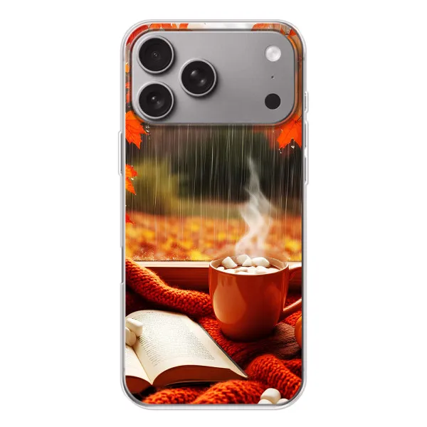 Чехол с принтом «Кофе и дождь» для Apple iPhone 18 Pro Max
