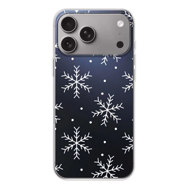 Чехол с принтом «Белые снежинки» для Apple iPhone 18 Pro Max Чехол с принтом «Белые снежинки» для Apple iPhone 18 Pro Max