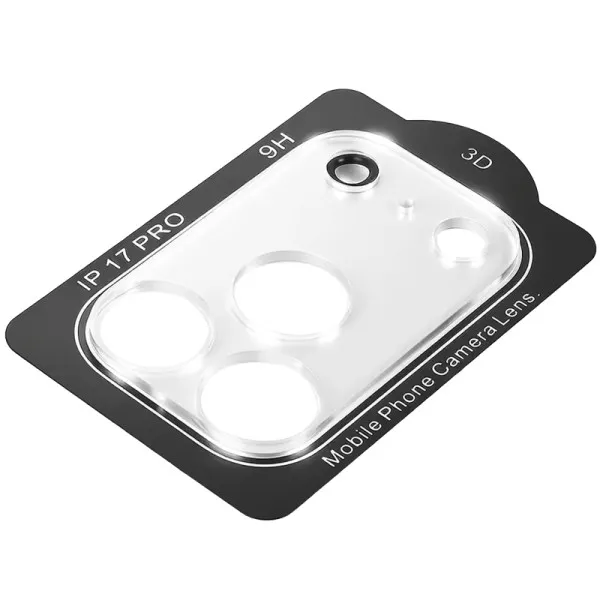 Захисне скло на камеру Full Block (тех.пак) для Apple iPhone 18 Pro (6.3") — Прозорий