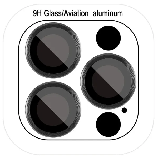 Захисне скло Metal Classic на камеру (у упак.) для Apple iPhone 18 Pro (6.3") / 18 Pro Max (6.9") — Чорний — фото 1
