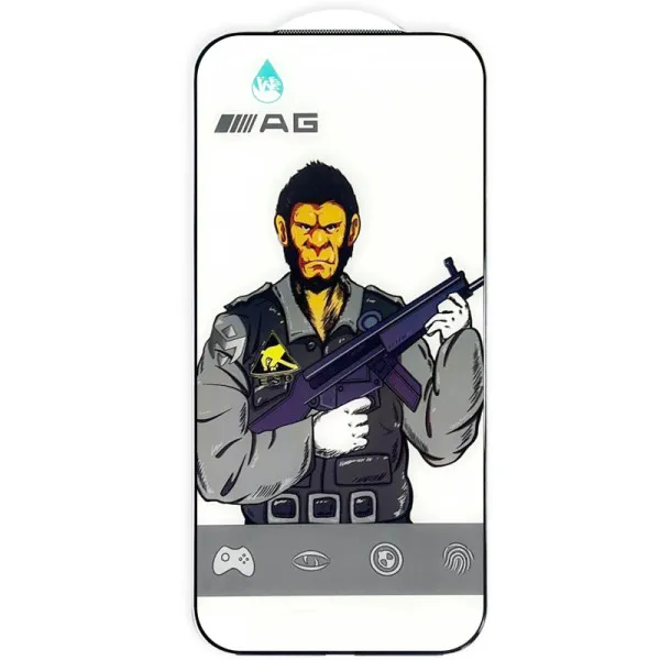 Захисне скло 5D Anti-static Matte (тех.пак) для Apple iPhone 18 Pro (6.3") — Чорний