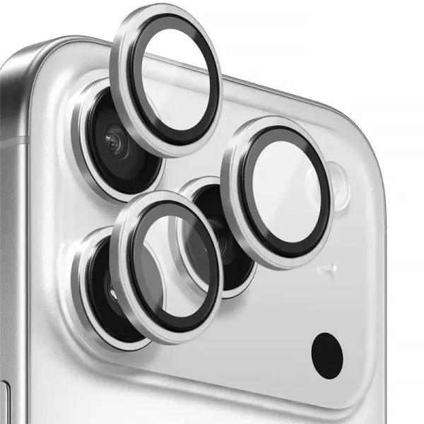 Захисне скло BlueO Metal на камеру для Apple iPhone 18 Pro / 18 Pro Max — Срібний — фото 2