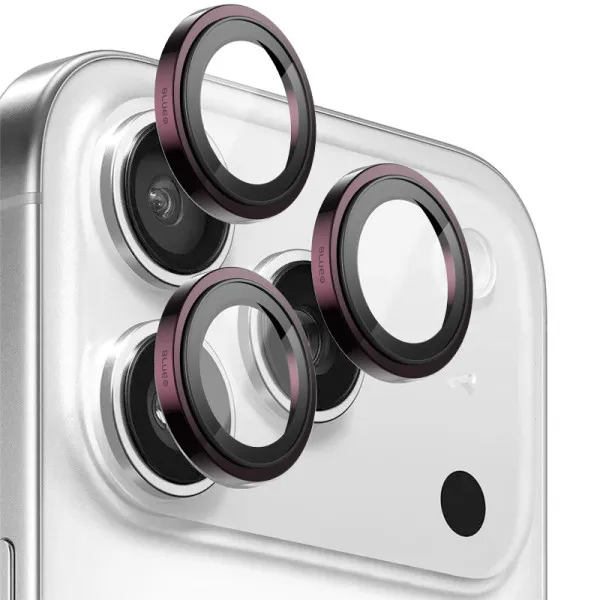 Захисне скло BlueO Metal на камеру для Apple iPhone 18 Pro / 18 Pro Max — Бордовий — фото 1