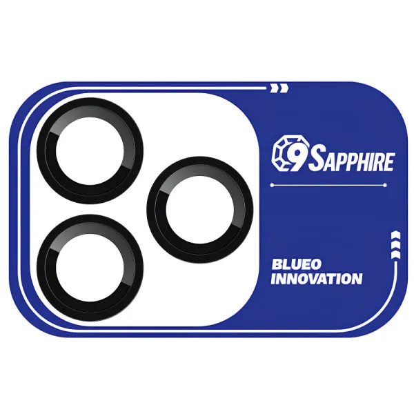 Захисне скло BlueO Sapphire на камеру для Apple iPhone 18 Pro / 18 Pro Max — Чорний — фото 1