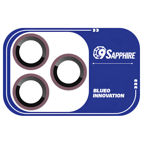 Захисне скло BlueO Sapphire на камеру для Apple iPhone 18 Pro / 18 Pro Max — Бордовий — фото 2
