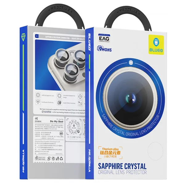 Захисне скло BlueO Sapphire на камеру для Apple iPhone 18 Pro / 18 Pro Max — Блакитний — фото 2