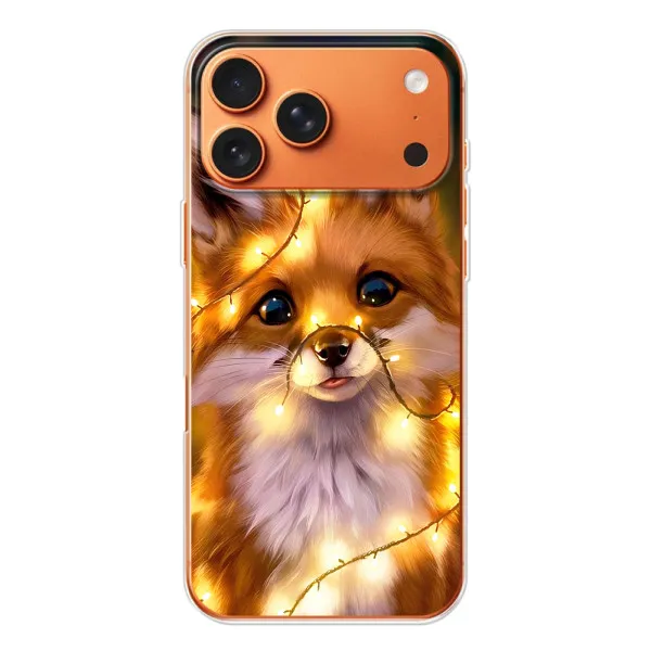 Чохол з принтом «Лисичка в гірляндах» для Apple iPhone 18 Pro Чохол з принтом «Лисичка в гірляндах» для Apple iPhone 18 Pro