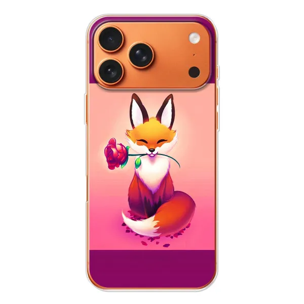 Чохол з принтом «Лиса з трояндою» для Apple iPhone 18 Pro Чохол з принтом «Лиса з трояндою» для Apple iPhone 18 Pro