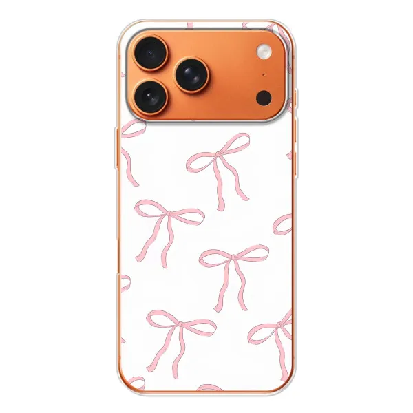 Чехол с принтом «Розовые бантики» для Apple iPhone 18 Pro