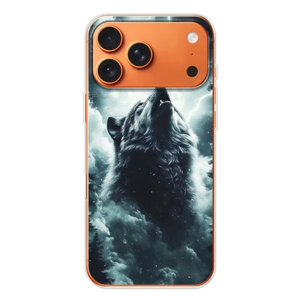 Чохол з принтом «Вовк у хмарах» для Apple iPhone 18 Pro