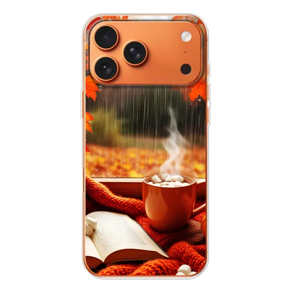 Чохол з принтом «Кава і дощ» для Apple iPhone 18 Pro