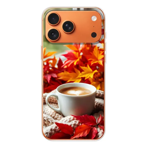 Чохол з принтом «Кава та листя» для Apple iPhone 18 Pro