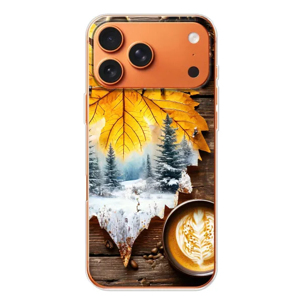 Чохол з принтом «Осінньо-зимова кава» для Apple iPhone 18 Pro