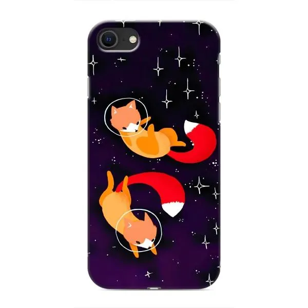 Чехол с принтом «Лисички космонавты» для iPhone 8