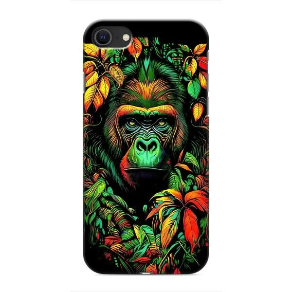 Чохол з принтом «Мавпа в квітах» для iPhone 8