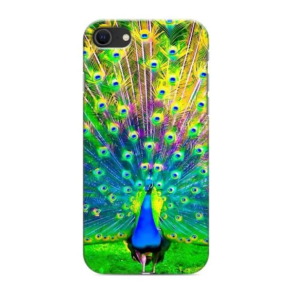 Чохол з принтом «Яскравий Павлин» для iPhone 8