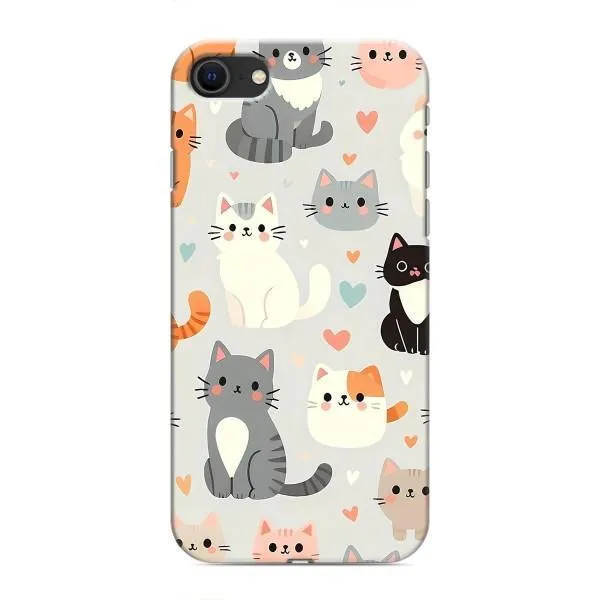Чохол з принтом «Колаж котів» для iPhone 8