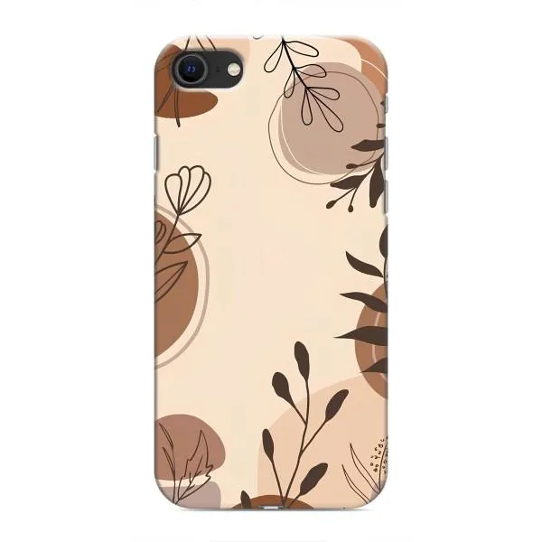 Чохол з принтом «Коричневі квіти» для iPhone 8