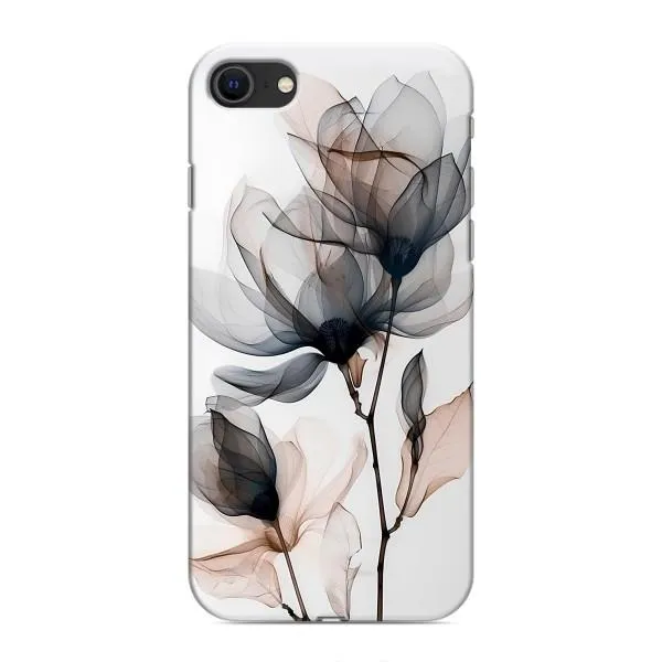 Чохол з принтом «Квіти на білому» для iPhone 8