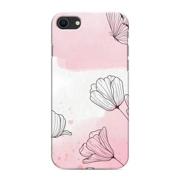 Чохол з принтом «Рожеві квіти» для iPhone 8
