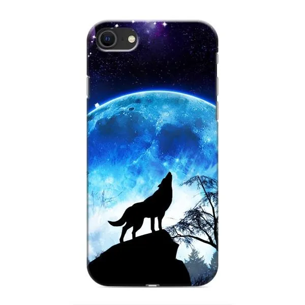 Чехол с принтом «Волк на луну» для iPhone 8