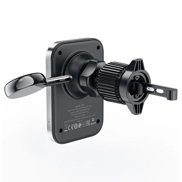 Автотримач з БЗП Acefast D18 2in1 in-car 15W (air outlet) — Чорний — фото 2