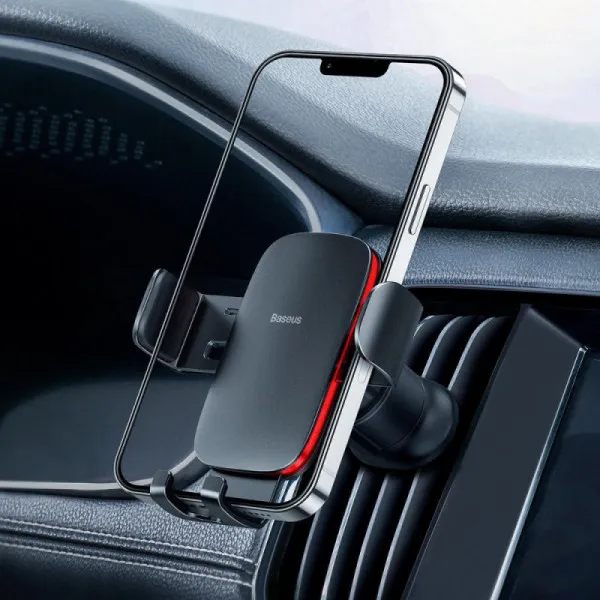 Автотримач Baseus Metal Age 2 Gravity Car Mount (air outlet) (SUJS) — Чорний — фото 5